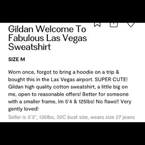 Check pic on listing!Worn once!Cute classic LasVegas hoodie!Open to offers!